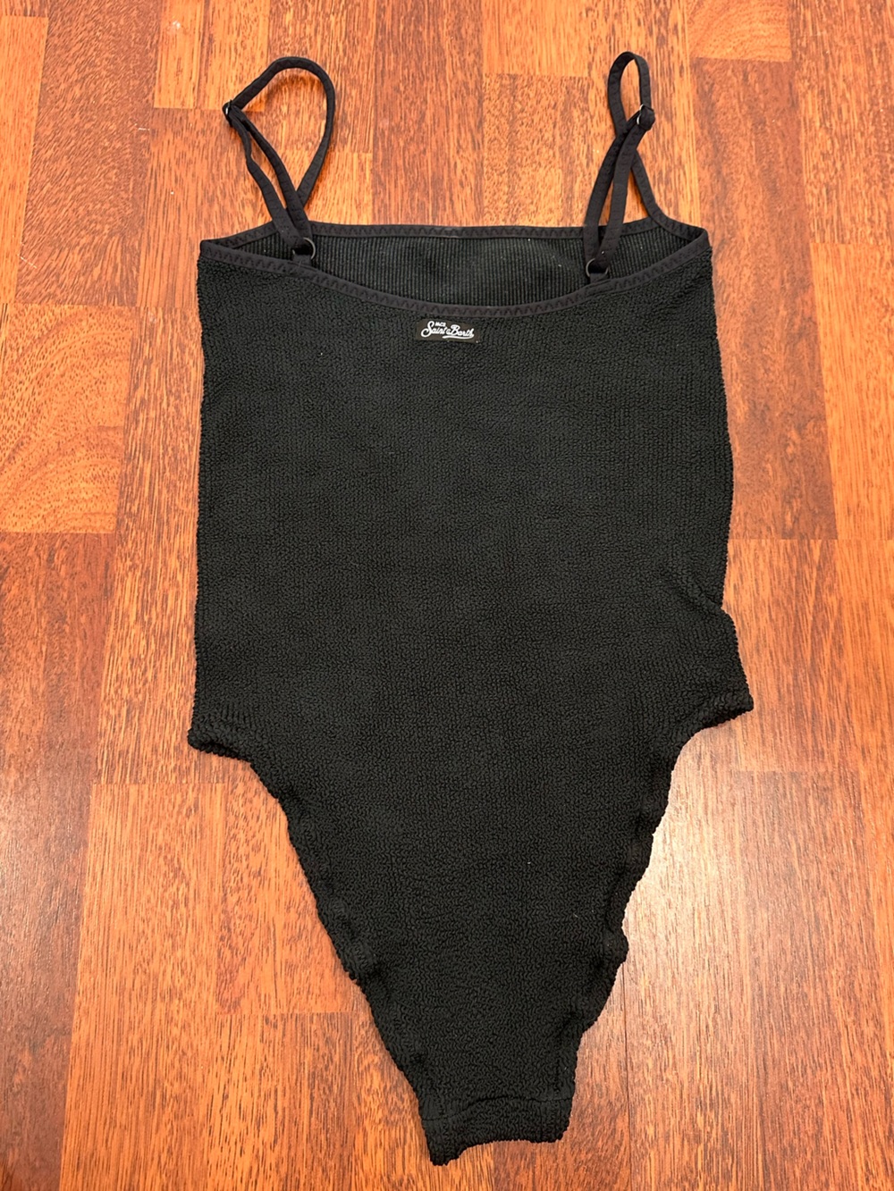 MC2 Saint Barth Black Textured Strap One-Piece Swimsuit - Picture 9 of 14